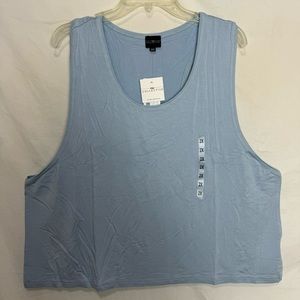 NWT PSK Collective Baby Blue Racerback Tank Top Size 2X